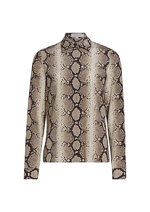 Luxe Snake Print Silk Shirt