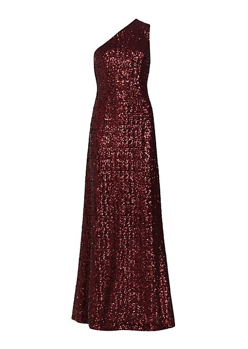 Glistening Asymmetric Evening Dress