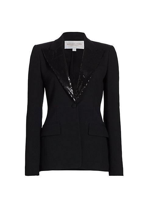 Sequined Elegance Blazer