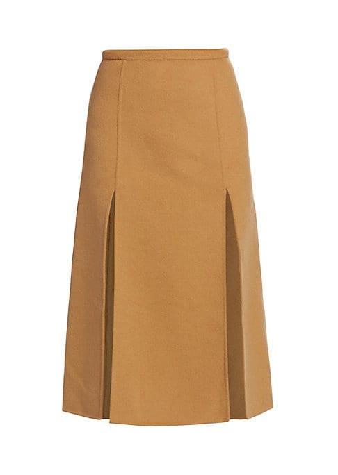 Chic Slit Wool Skirt