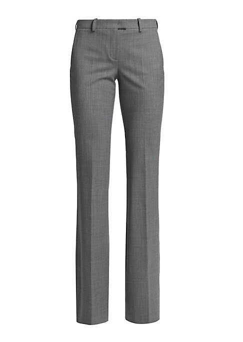 Flared High-Waisted Trousers