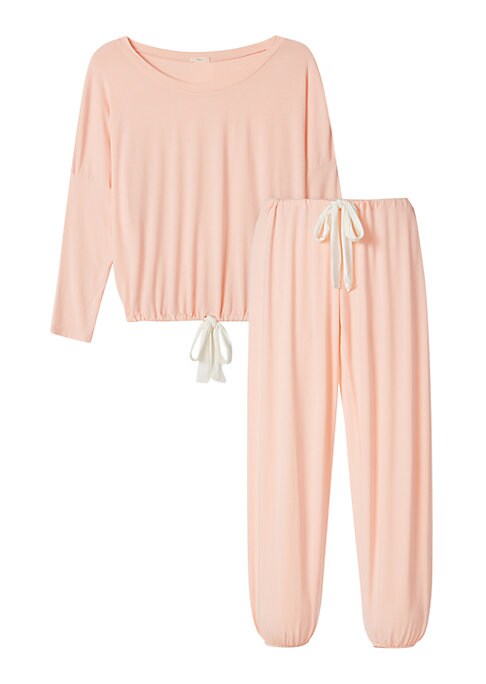 Cozy Tie Waist Pajama Set