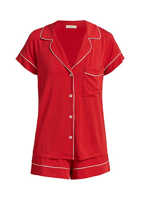 Cozy Contrast Short Pajama Set
