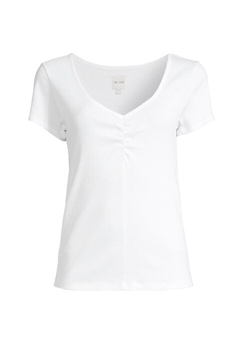 Ribbed V-Neck Tee