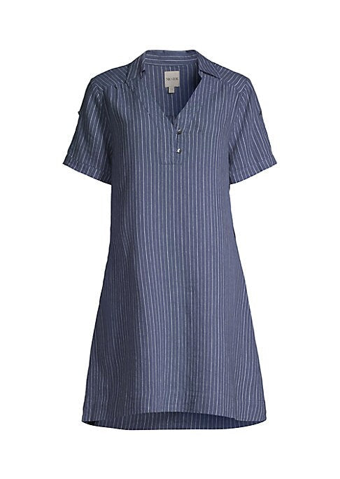 Stripe Linen Boxy Dress