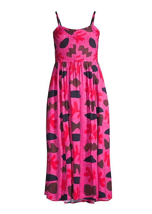 Abstract Print Midi Dress