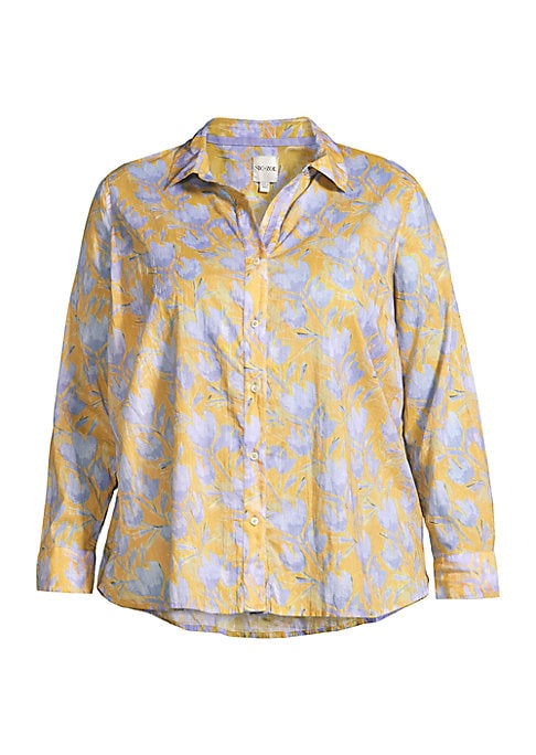 Floral Crinkle Plus Shirt