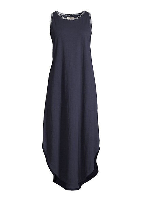 Sleek Cotton Midi Dress