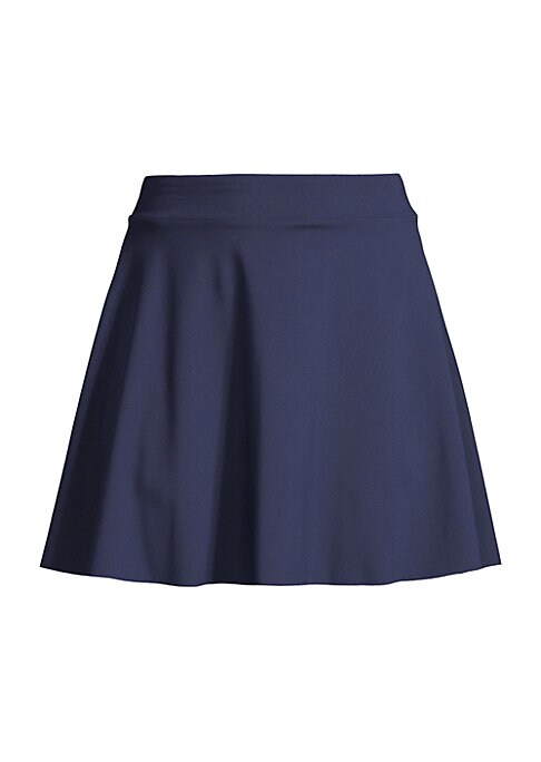 Pleated Stretch Mini Skirt