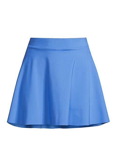 Pleated Stretch Mini Skirt