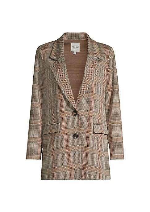 Chic Plaid Knit Jacket