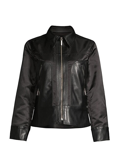 Nylon & Leather Fusion Jacket