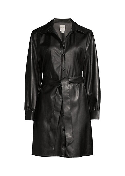 Chic Faux Trench Dress