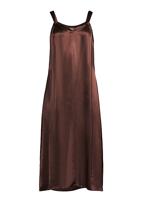 Gleaming Satin Slip Dress