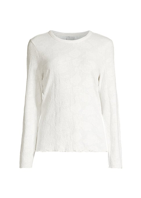 Lace-Trimmed Long Sleeve Tee