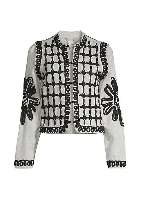 Chic Floral Knit Jacket