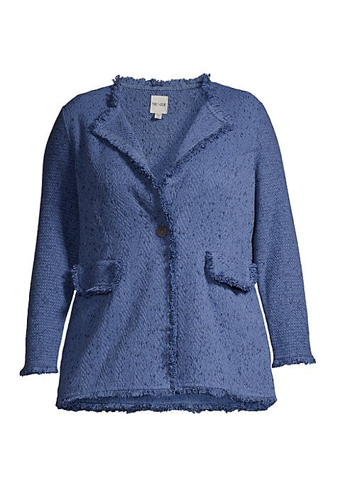 Fringe Trim Statement Blazer