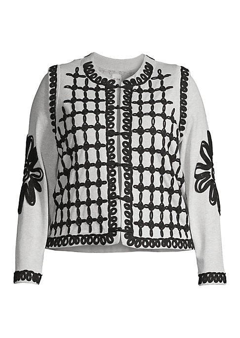 Embroidered Knit Jacket