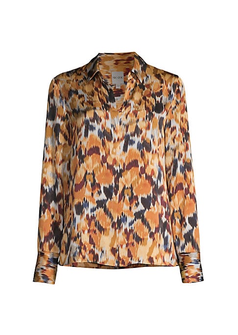 Chic Satin Ikat Top