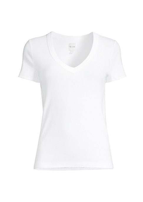 Chic Ribbed V-Neck Tee