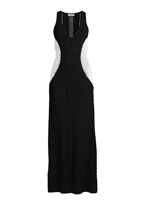 Chic Two-Tone Maxi Dress