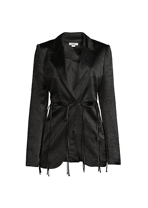 Chic Cut-Out Satin Blazer
