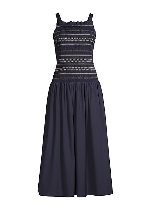Flared Smock Midi Dress