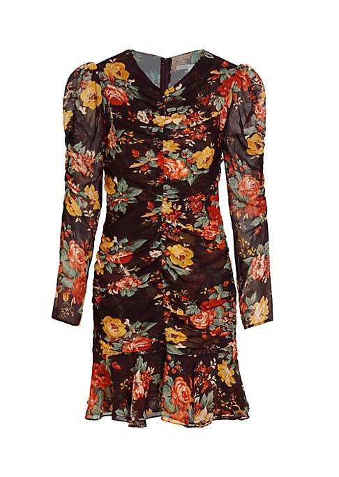 Floral Ruched Mini Dress