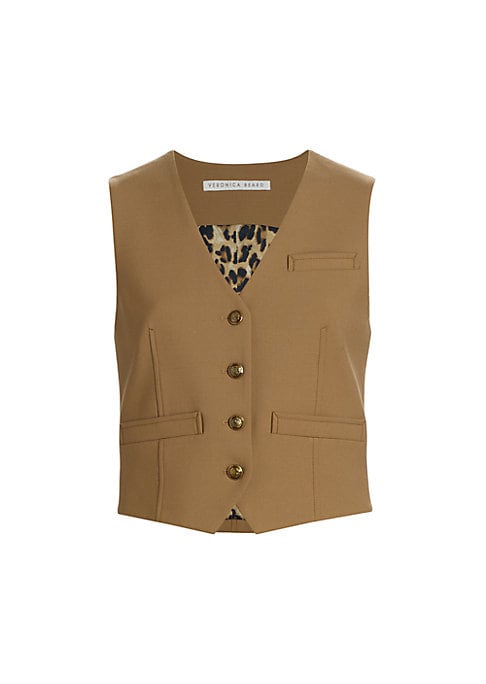 Tailored Sleeveless Wool Vest