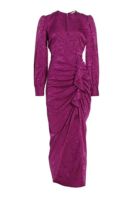 Paisley Asymmetric Midi Dress