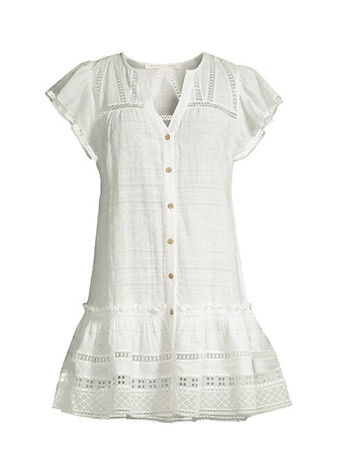 Lace-Insert Cotton Dress