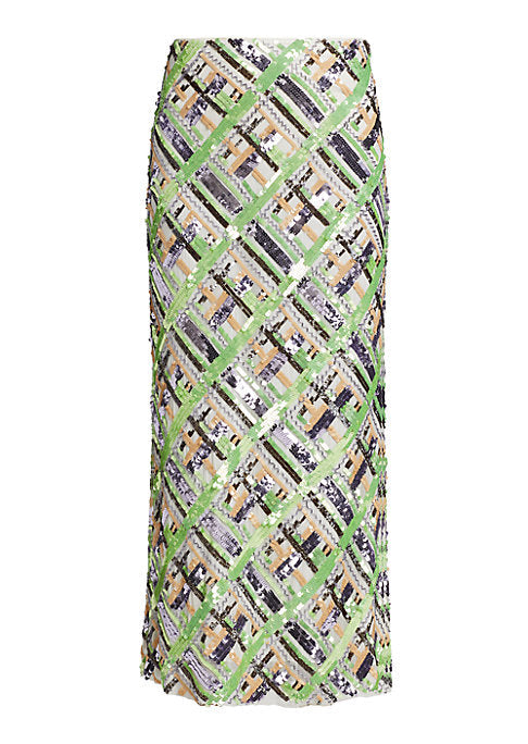Diamond Sequin Midi Skirt