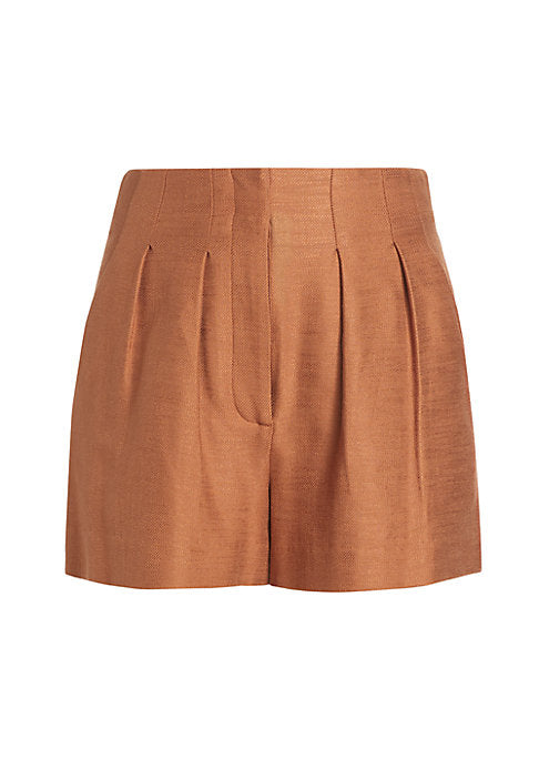 Satin Pleat Shorts
