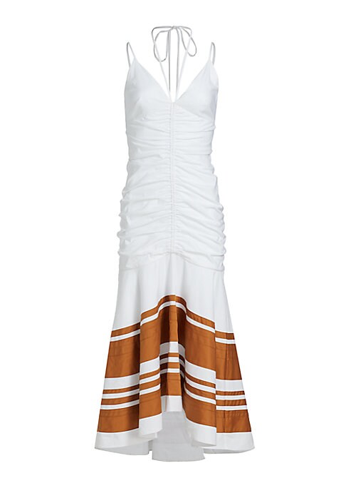 Ruched Colorblock Maxi Dress