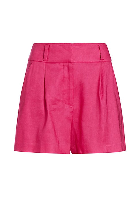 Chic Pleated Linen Shorts