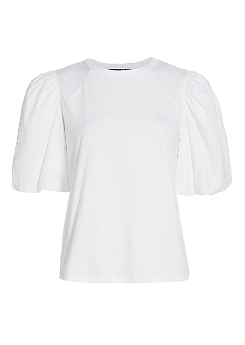 Puff Sleeve Cotton Top