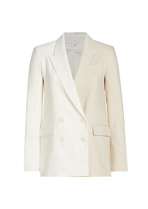 Two-Tone Linen Blazer
