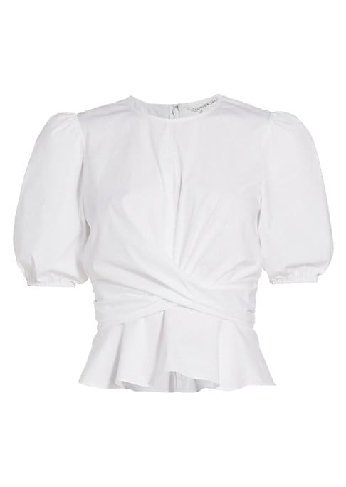 Puff Sleeve Peplum Top