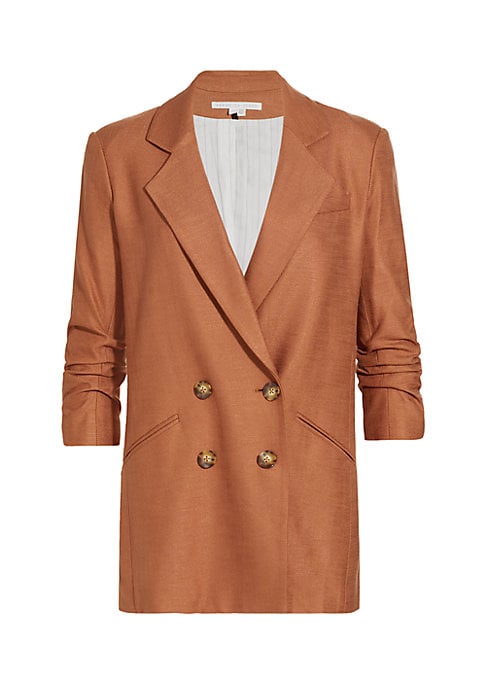 Satin Ruched Blazer