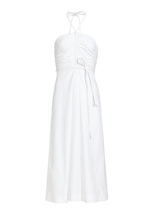 Braided Halter Midi Dress