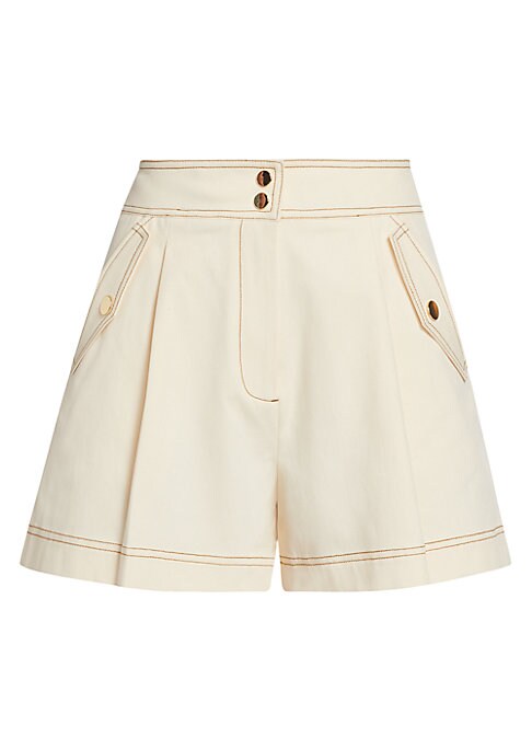 Chic Canvas Pleat Shorts