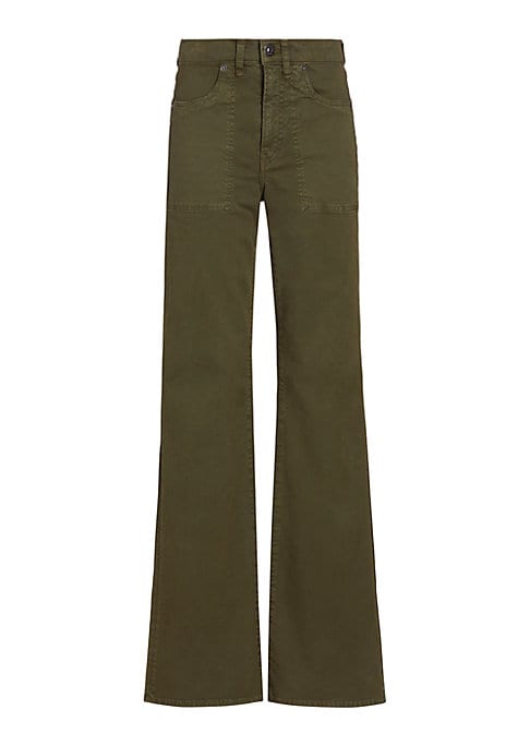 Stretch Straight-Leg Trousers