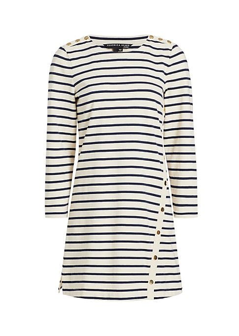Striped Button Detail Dress