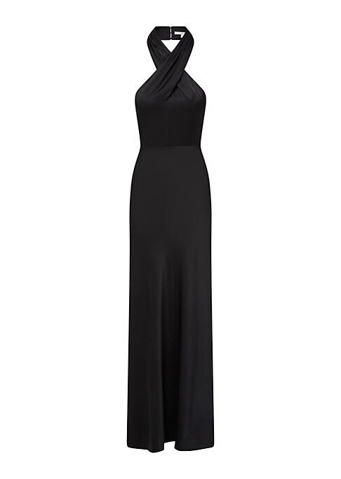 Silk Glamour Halter Dress