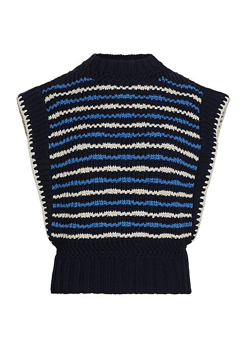 Striped Turtleneck Vest