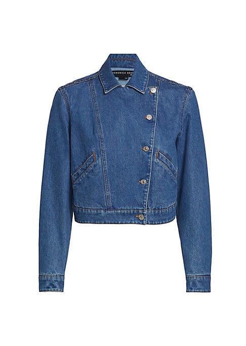 Asymmetric Denim Cut Jacket