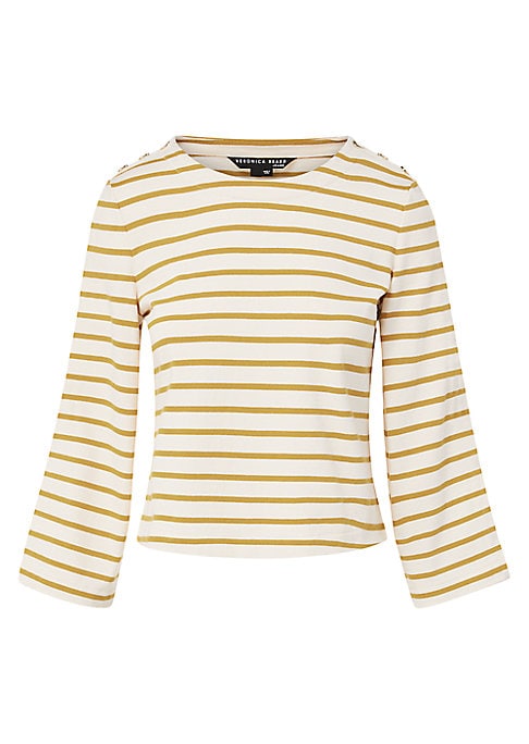 Striped Snap Cotton Tee