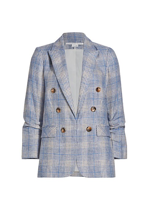 Plaid Linen Blazer