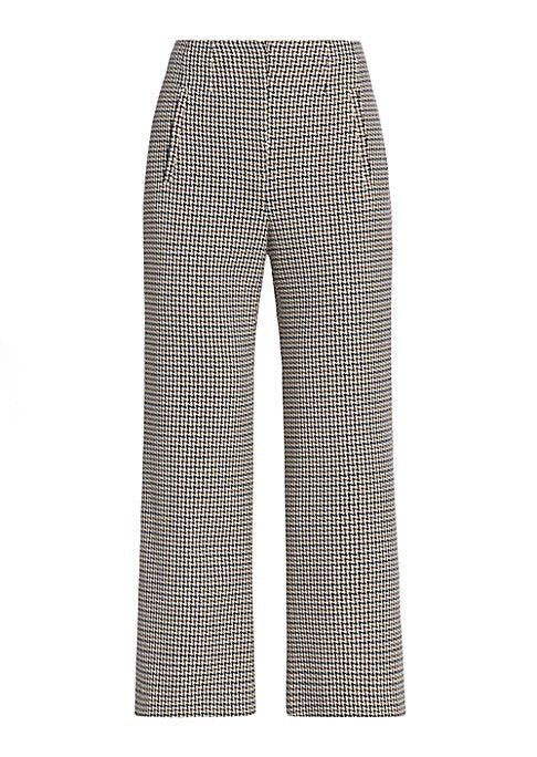 Chic Houndstooth Flare Pants