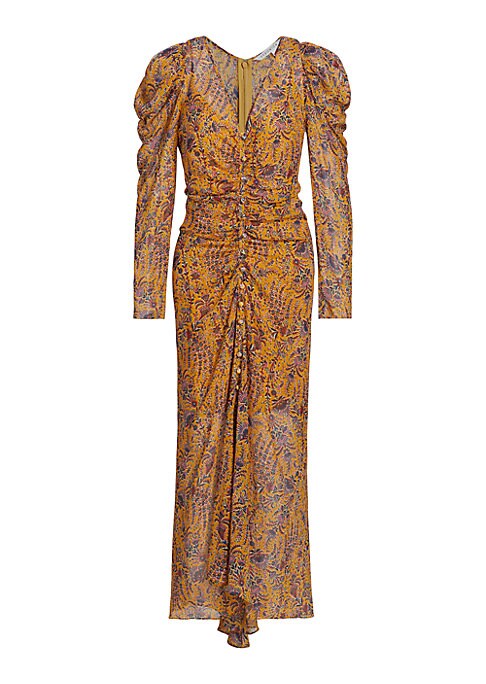 Silk Floral Midi Dress